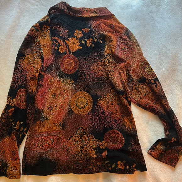 Vintage Coldwater Creek Fall Patterned Button Down - Picture 4 of 4